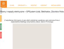 Tablet Screenshot of gpsystem.pl